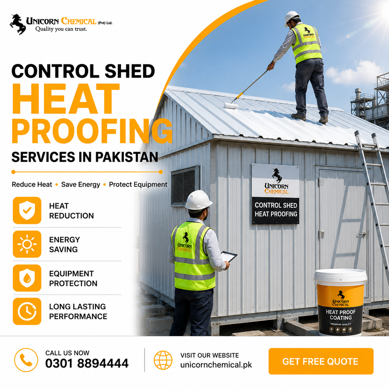 Control Shed Heat Proofing Services in Pakistan